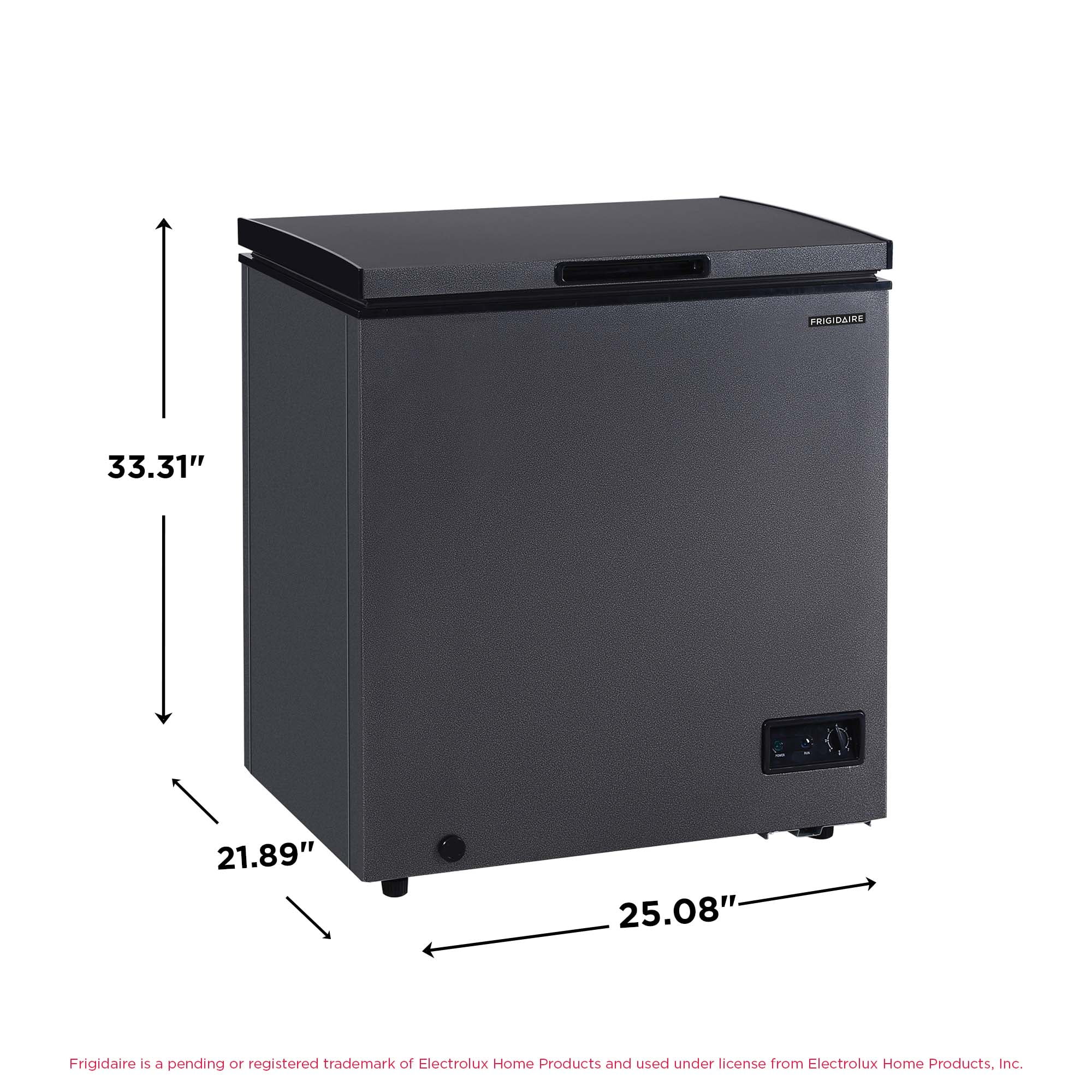 Frigidaire, 5.0 Cu. ft. Chest Freezer, Black Granite Design
