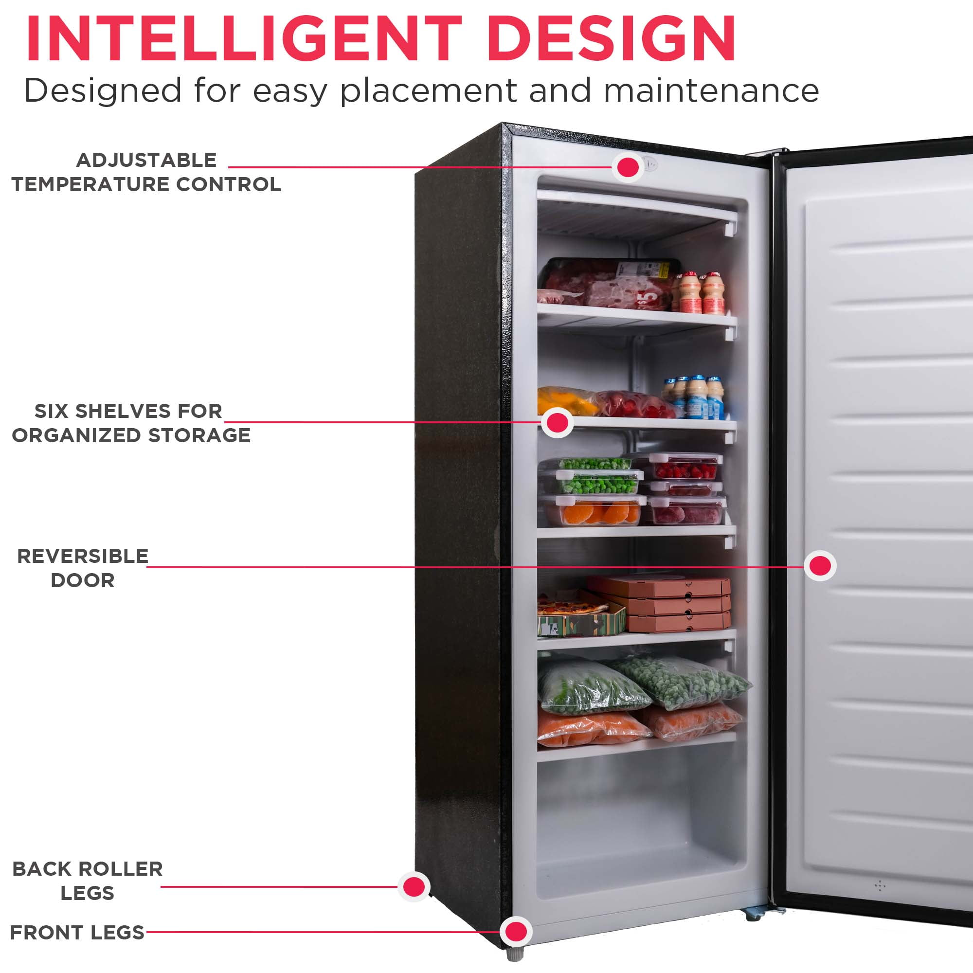 Frigidaire 6.5 Cu. ft. Upright Freezer, Platinum Silver, EFRF698