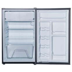 Galanz 4.3 Cu ft Single Door Mini Fridge, Black Estar, New, Width 19.92