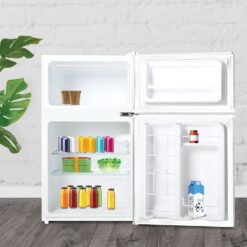 Keystone New Standard 3.1 Cu. ft. 18.5 in W Compact Standard Door Refrigerator/Freezer, White, KSTRC312CW