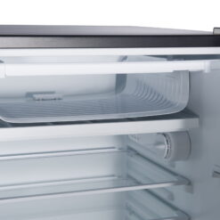 Galanz 4.3 Cu ft Single Door Mini Fridge, Stainless Steel Look, New, Width 19.12