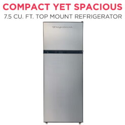 Frigidaire 21 in. 7.5 Cu. ft. Retro Refrigerator, Standard Door Style, Stainless Look - New