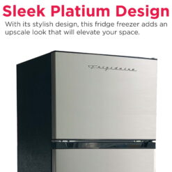 Frigidaire 21 in. 7.5 Cu. ft. Retro Refrigerator, Standard Door Style, Stainless Look - New