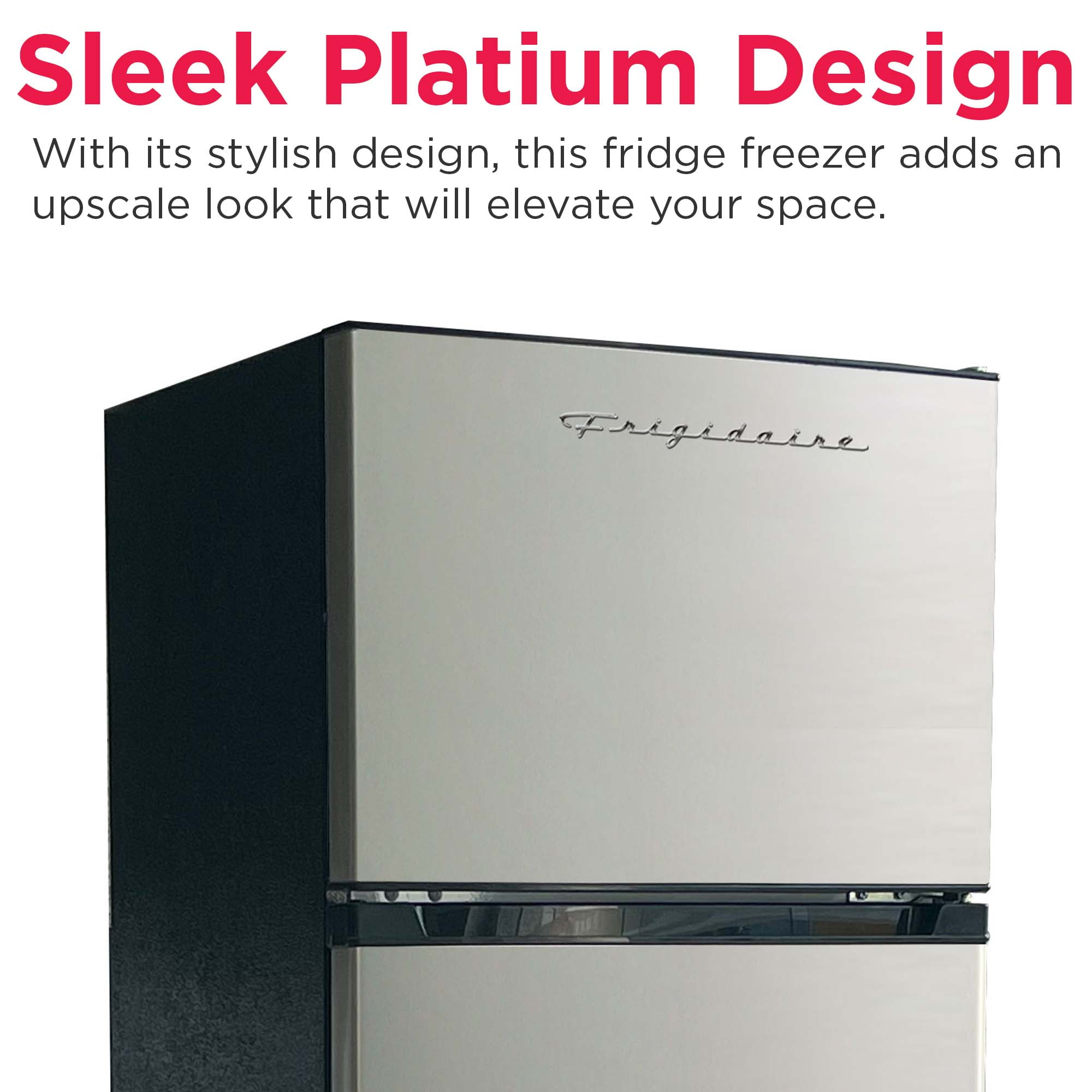 Frigidaire 21 in. 7.5 Cu. ft. Retro Refrigerator, Standard Door Style, Stainless Look - New