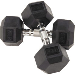 BalanceFrom 150LB Rubber Coated Hex Dumbbell Weight Set with A-Frame Rack, 5-25 lbs Pairs