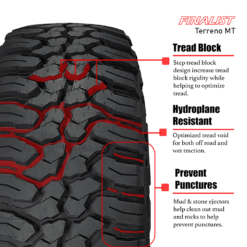 Finalist Terreno MT LT265/75R16 123/120Q E SUV Light Truck Mud Terrain Tire 265/75/16(Tire Only)