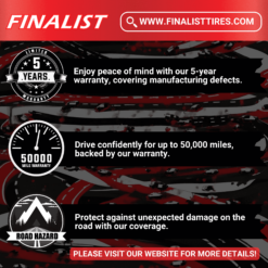 Finalist UN-CUV 255/55 R20 High Performance 255/55R20 107H All Season Crossover Tires (No Rim)