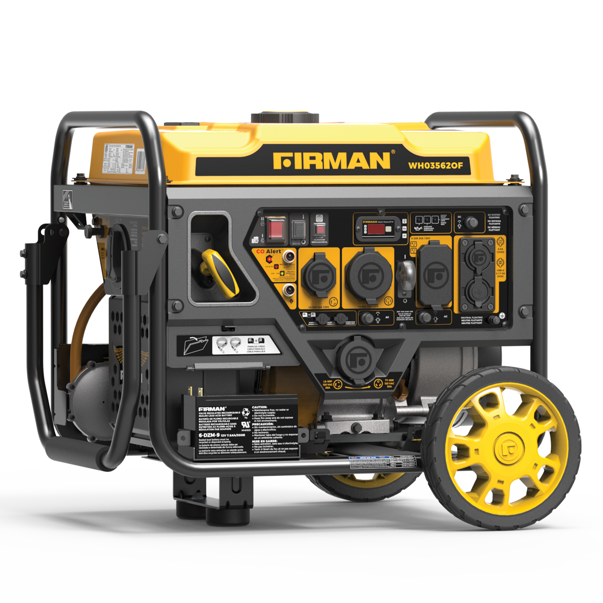 Firman WH03562OF Electric Start 120V Open Frame 4400 -Watt Dual Fuel (Gasoline/Propane) Inverter Generator