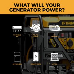 Firman WH03562OF Electric Start 120V Open Frame 4400 -Watt Dual Fuel (Gasoline/Propane) Inverter Generator