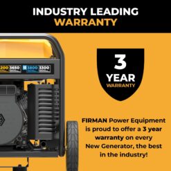 Firman WH03562OF Electric Start 120V Open Frame 4400 -Watt Dual Fuel (Gasoline/Propane) Inverter Generator