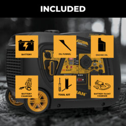 Firman W03385 Electric Start 120V RV Ready 3650 -Watt Single Fuel (Gasoline) Inverter Generator