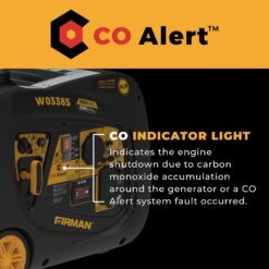 Firman W03385 Electric Start 120V RV Ready 3650 -Watt Single Fuel (Gasoline) Inverter Generator