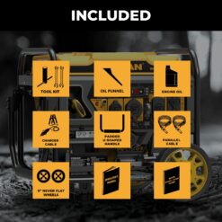 Firman W03361OF Recoil Start 120V Open Frame with Plug Adapter 4500 -Watt Single Fuel (Gasoline) Inverter Generator