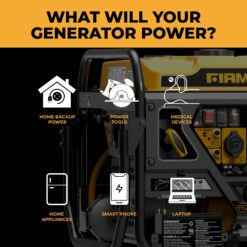 Firman WH03662OF Electric Start 120V Open Frame 4500 -Watt Dual Fuel (Gasoline/Propane) Inverter Generator