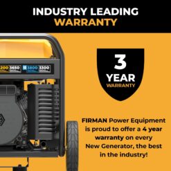 Firman WH03662OF Electric Start 120V Open Frame 4500 -Watt Dual Fuel (Gasoline/Propane) Inverter Generator