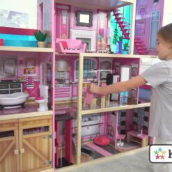 KidKraft Shimmer Mansion Wooden Dollhouse with 30 Accessories, Ages 4 & up