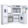 KidKraft Ultimate Corner Play Kitchen with Lights & Sounds - White with 1 Piece Accessory Play Set