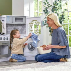 KidKraft Ultimate Corner Play Kitchen with Lights & Sounds - White with 1 Piece Accessory Play Set