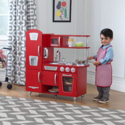 KidKraft Red Vintage Wooden Play Kitchen with Play Phone