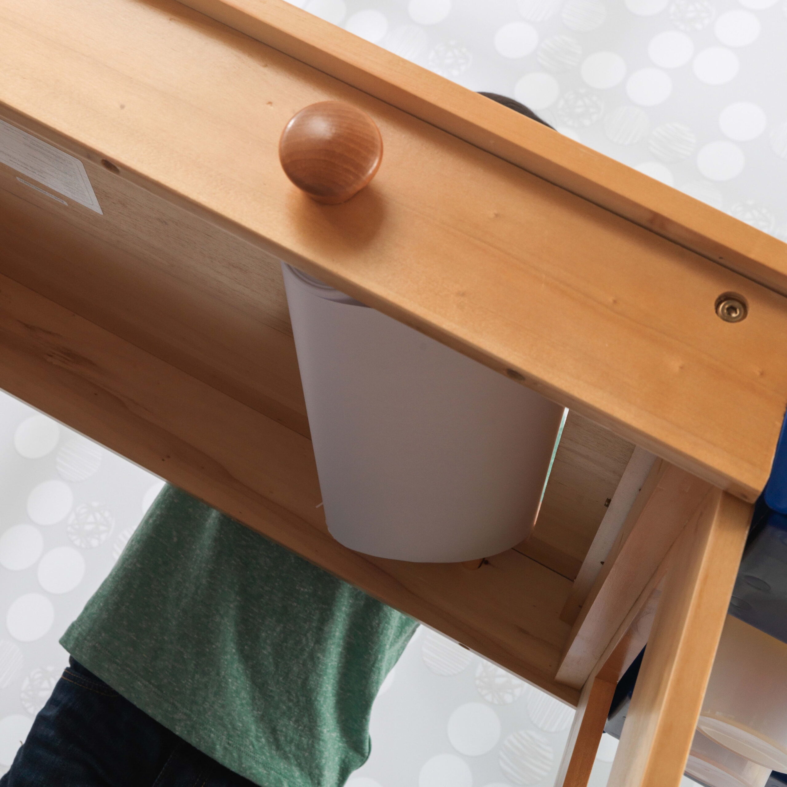 KidKraft Wooden Art Table with Drying Rack & Storage Bins, Natural
