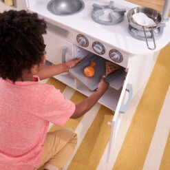 KidKraft Vintage Wooden White Play Kitchen with Ice Maker & Play Phone