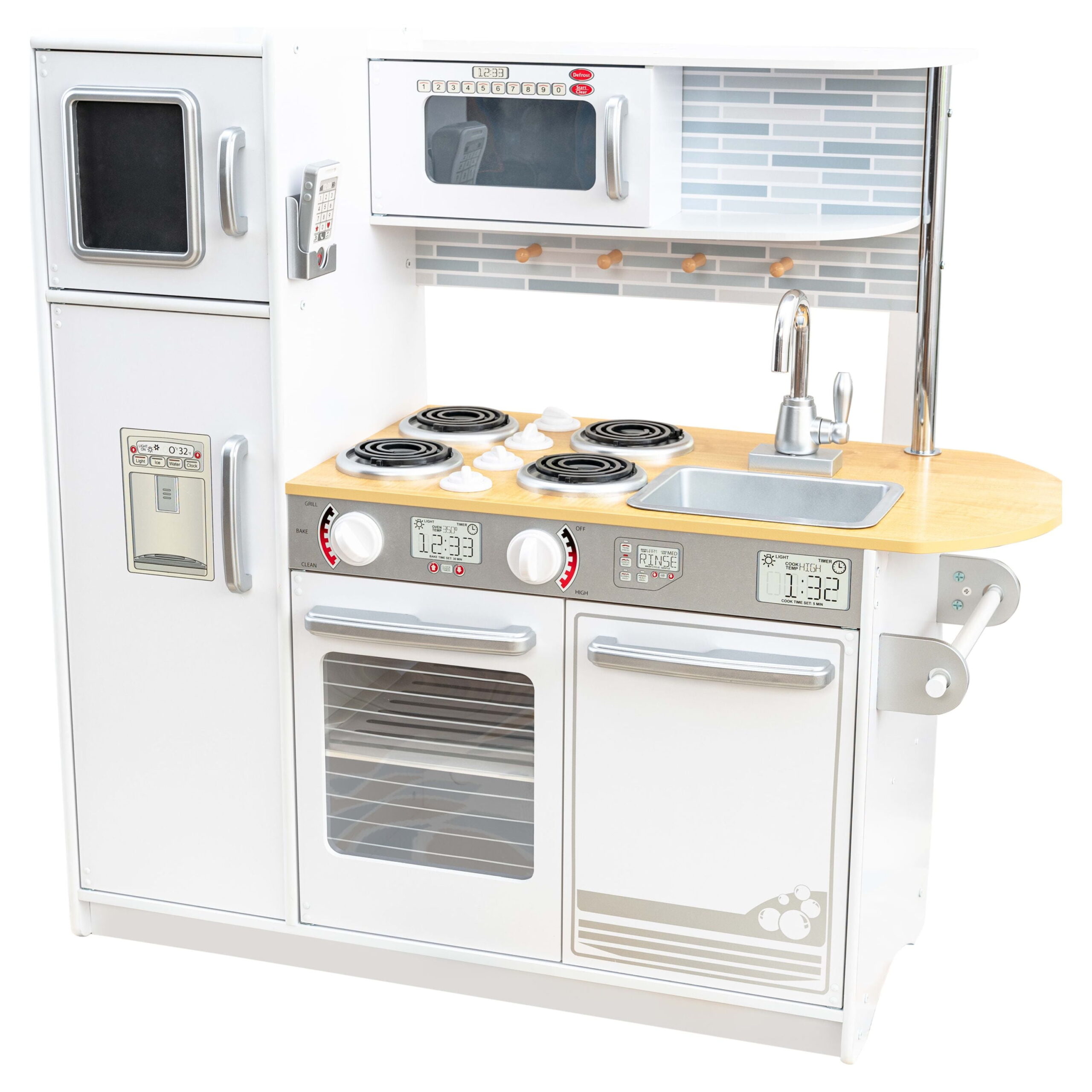 KidKraft Uptown Wooden Play Kitchen for Kids, White