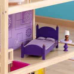 KidKraft So Chic Wooden Dollhouse with Wheels and 46 Accessories