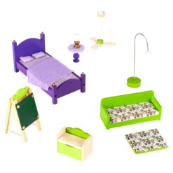 KidKraft So Chic Wooden Dollhouse with Wheels and 46 Accessories