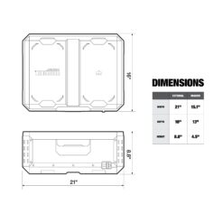 TOUGHBUILT STACKTECH 21-in W x 8.8-in H x 16-in D Plastic/Metal Tool Box