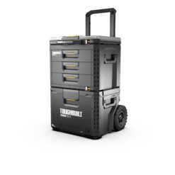 TOUGHBUILT StackTech 3 PC Tradesman Set 22.3-in W x 32.75-in H x 19.7-in D 3 -Drawer Black Plastic/Metal Rolling Tool Box