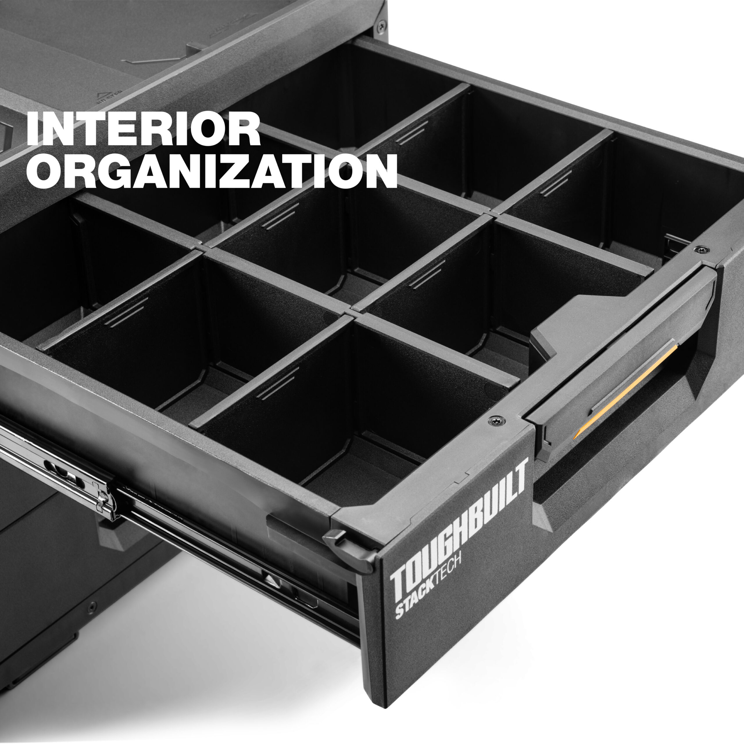 TOUGHBUILT StackTech 3 PC Tradesman Set 22.3-in W x 32.75-in H x 19.7-in D 3 -Drawer Black Plastic/Metal Rolling Tool Box