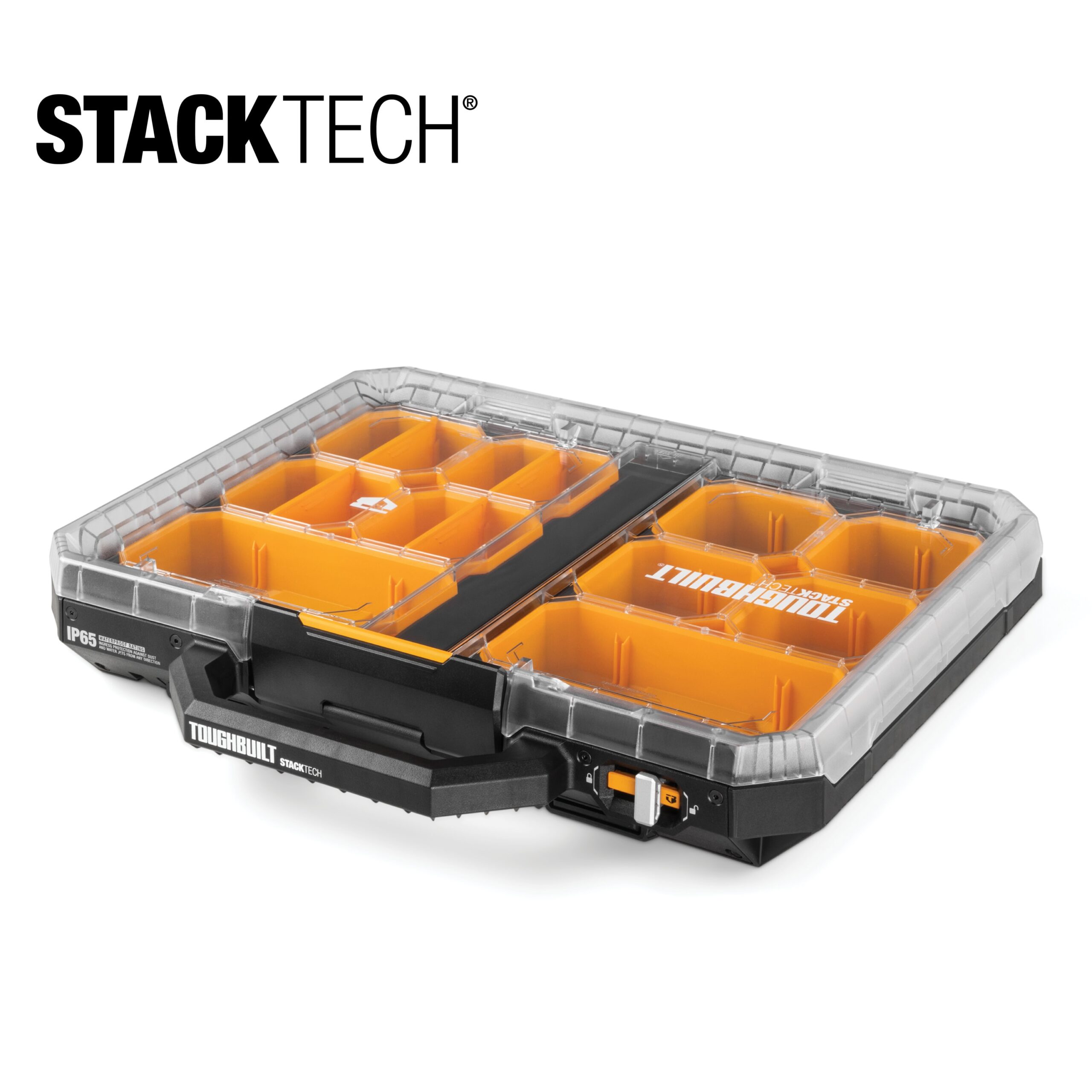 TOUGHBUILT StackTech 3 PC Tradesman Set 22.3-in W x 32.75-in H x 19.7-in D 3 -Drawer Black Plastic/Metal Rolling Tool Box