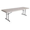 Lifetime 8 Foot Rectangle Folding Table, Indoor/Outdoor Professional Grade, Putty (80127)