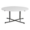 Lifetime 60" Centerfold Indoor/Outdoor Commercial Grade Folding Round Table, Almond 1 Piece 1 Count (80806)
