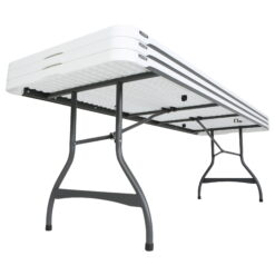 Lifetime 8 ft. Nesting Rectangle Folding Table, Indoor/Outdoor Commercial Grade, White (280299)