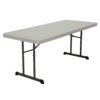Lifetime 6 Foot Rectangle Folding Table, Indoor/Outdoor Professional Grade, Almond (80249)