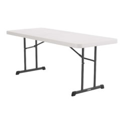 Lifetime 6 Foot Rectangle Folding Table, Indoor/Outdoor Professional Grade, Almond (80249)