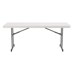 Lifetime 6 Foot Rectangle Folding Table, Indoor/Outdoor Professional Grade, Almond (80249)