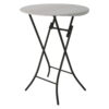 Lifetime 33 inch Round Bistro Table, Indoor/Outdoor Light Commercial, Almond (80362)