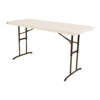 Lifetime Commercial Nesting 72 in Indoor/Outdoor Adjustable Height Folding Rectangle Table Almond 1 Piece 1 Count