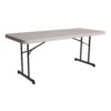 Lifetime 6 Foot Rectangle Folding Table, Indoor/Outdoor Professional, Putty (80126)