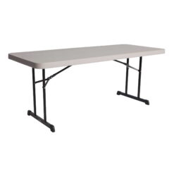 Lifetime 6 Foot Rectangle Folding Table, Indoor/Outdoor Professional, Putty (80126)