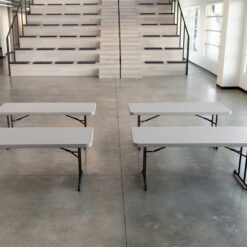 Lifetime 6 Foot Rectangle Folding Table, Indoor/Outdoor Professional, Putty (80126)