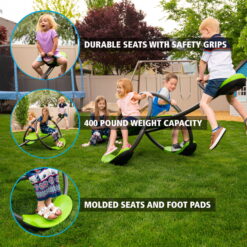 Lifetime Kid's Oval Metal Teeter Totter Seesaw, Lime Green (90993)