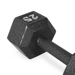 Cap Barbell 100 lb Cast Iron Hex Dumbbell Weight Set with Rack, Black