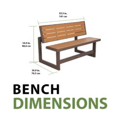 Lifetime Outdoor Convertible Picnic Bench, Brown