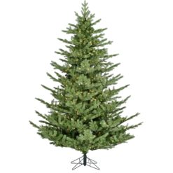 Fraser Hill Farm 7.5-ft Foxtail pine Pre-lit Artificial Christmas Tree with White LED Lights