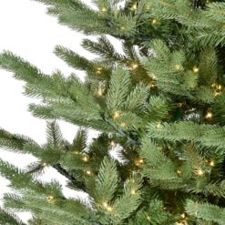 Fraser Hill Farm 7.5-ft Foxtail pine Pre-lit Artificial Christmas Tree with White LED Lights