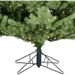 Fraser Hill Farm 7.5-ft Foxtail pine Pre-lit Artificial Christmas Tree with White LED Lights