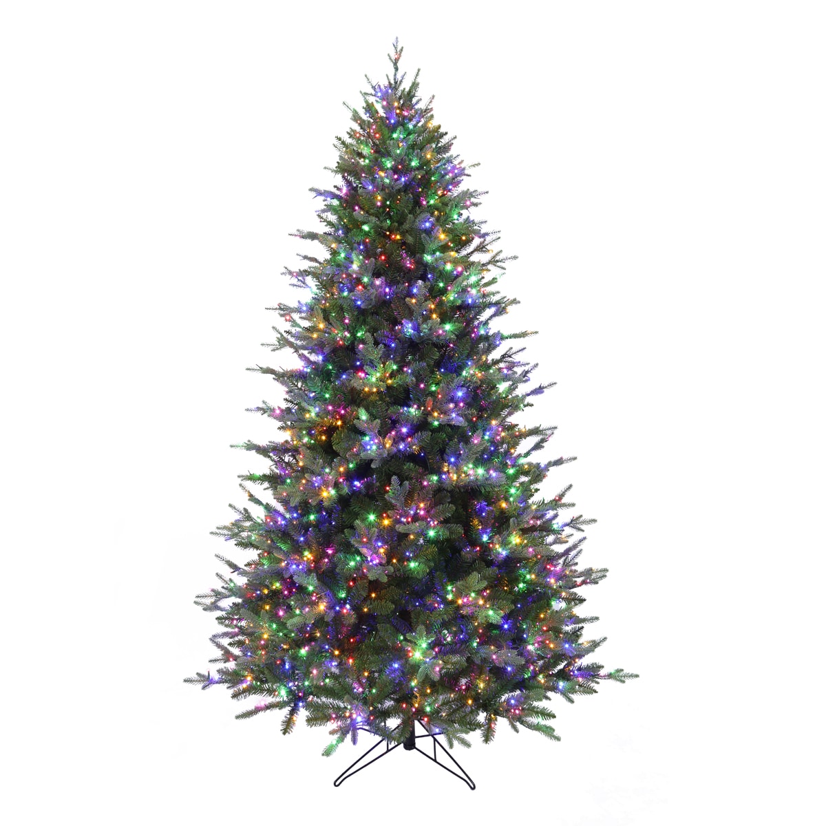 Holiday Living 7.5-ft New Kensington Pine Pre-lit Artificial Christmas Tree with Color Changing LED Lights